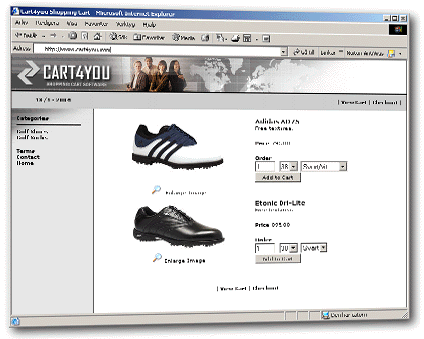 Cart4you Shopping Cart Screenshot